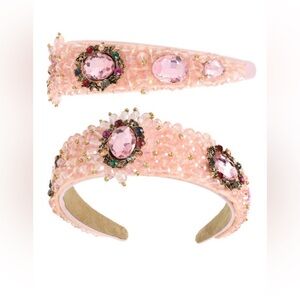 Baroque crystal gemstone embellished headband